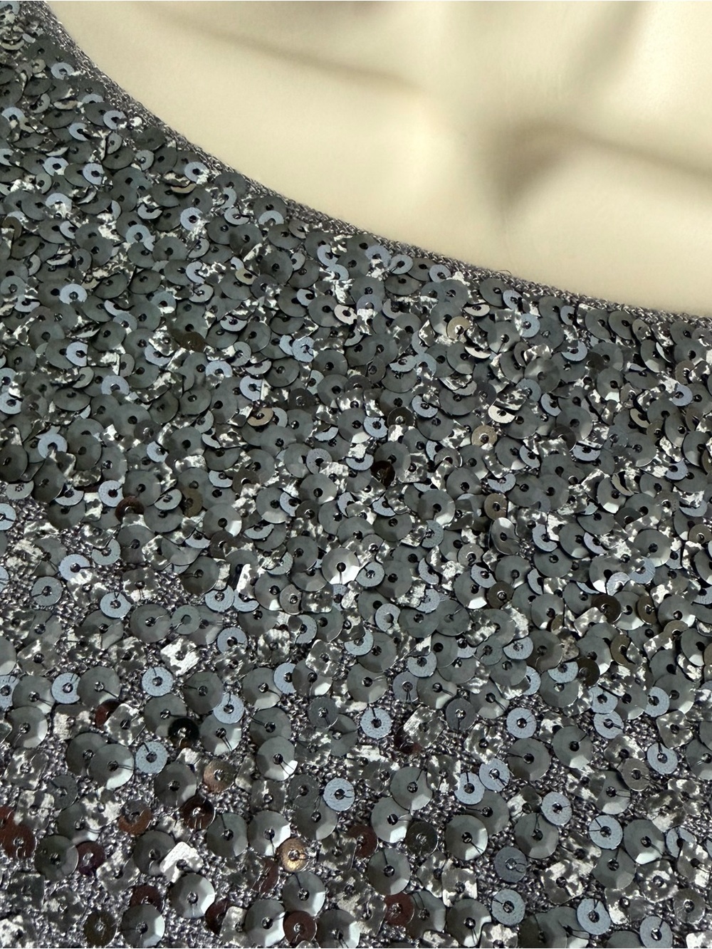 Chico’s Bateau Neck Metallic Ombre Sequin Pullover Sweater - Picture 4 of 7